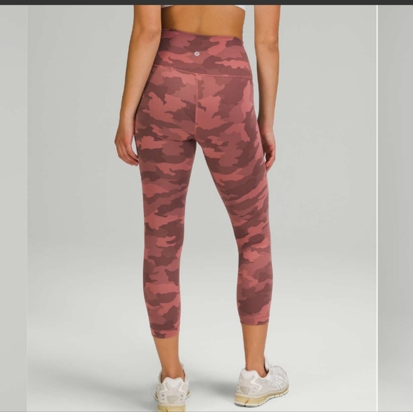 Lululemon Wunder Train High-Rise Crop 23"Heritage 365 Camo Brier Rose Multi, 4 - Picture 5 of 11